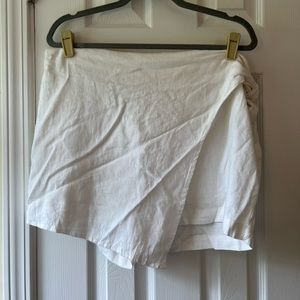 NWT A New Day Wrap Skort in White Linen - Size: 14